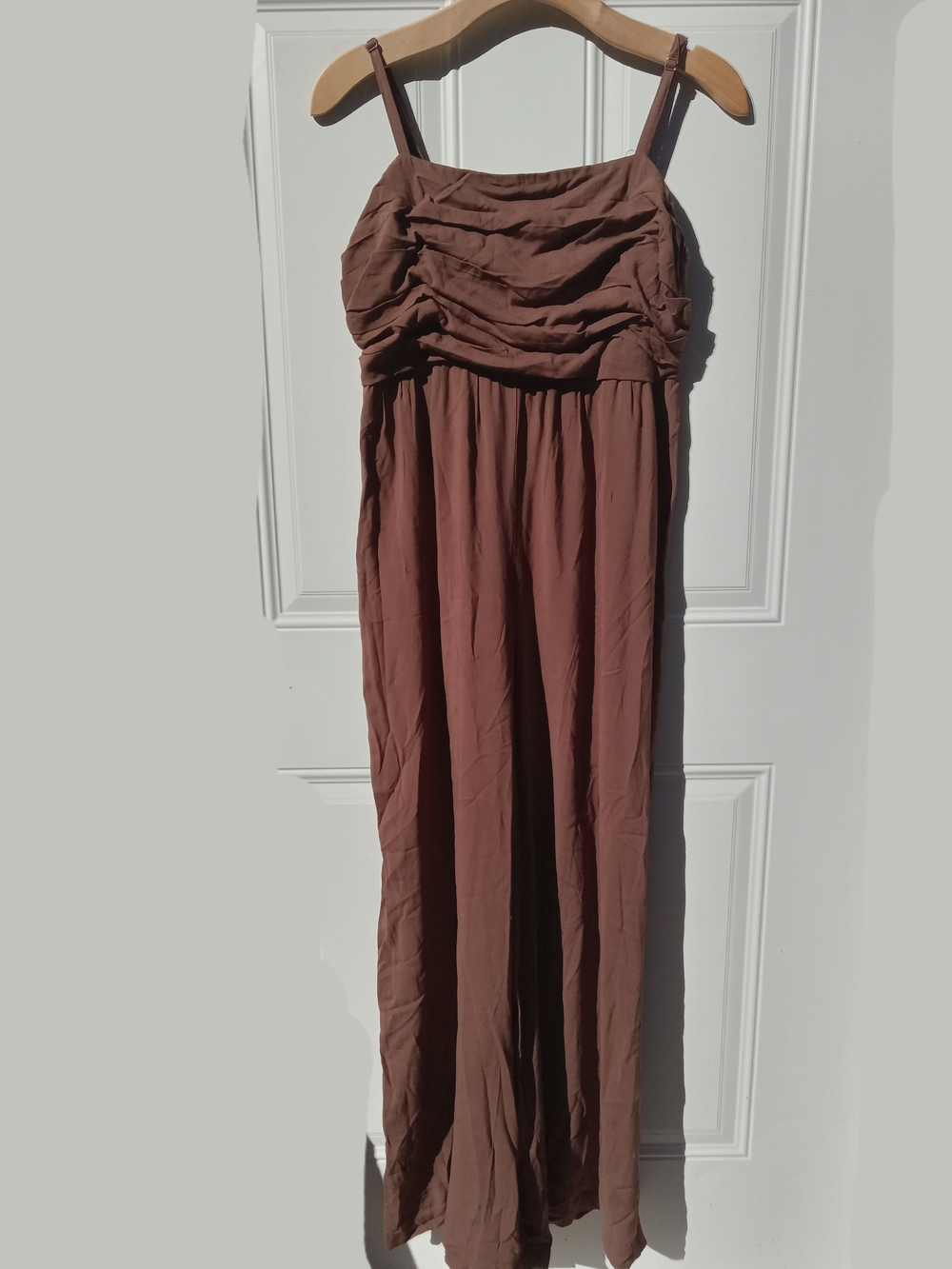 NWT Chocolate Brown Wide Leg Jumpsuit Inspired Hearts Size Large